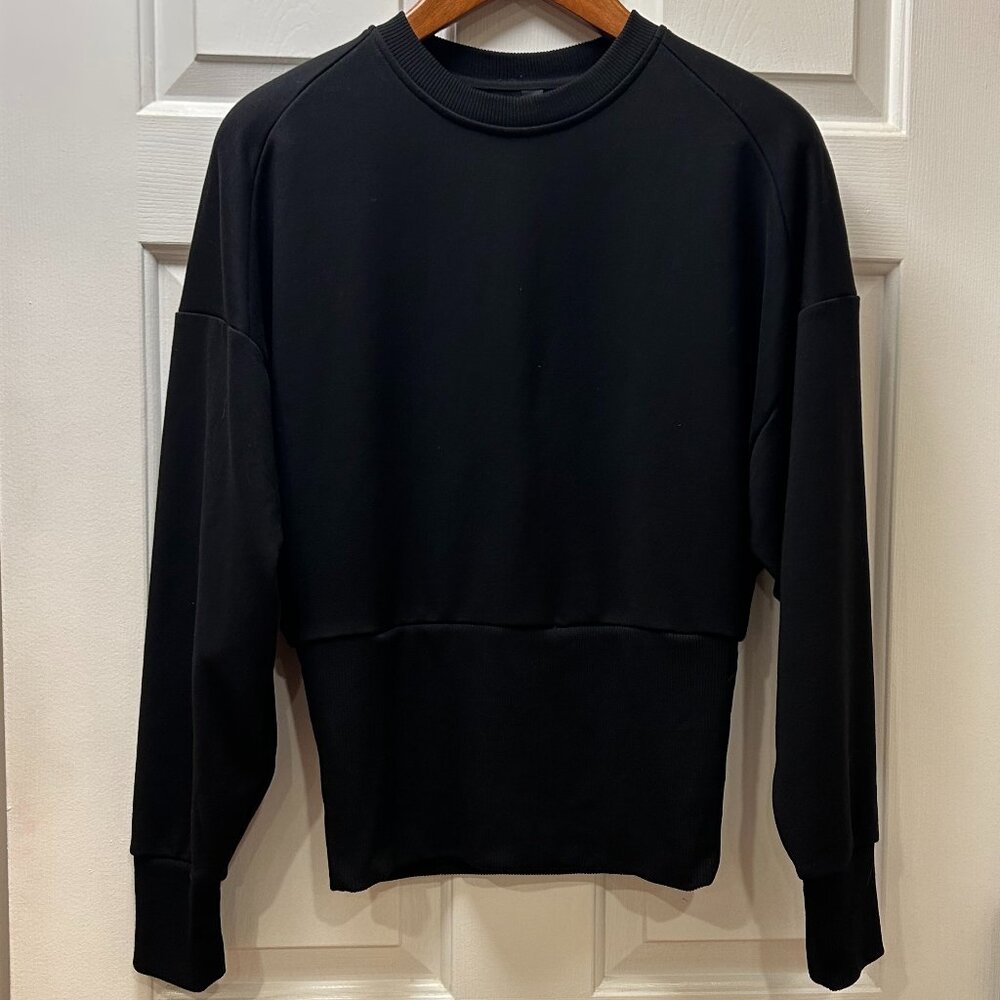 Athleta Athleta Black Potrero Crewneck Sweatshirt, Size S